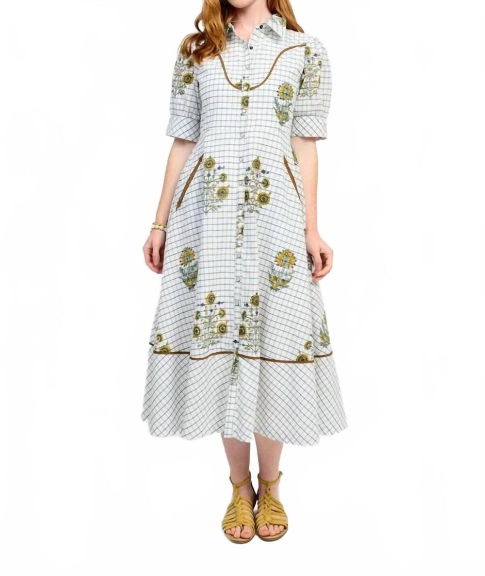 NEW IVY JANE western flair midi dress in ivory